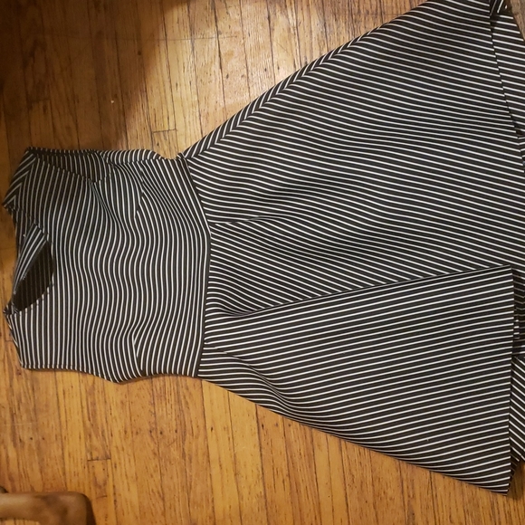 Striped Black White Dress by jinbeier XXL (fits S or M) - Picture 1 of 5